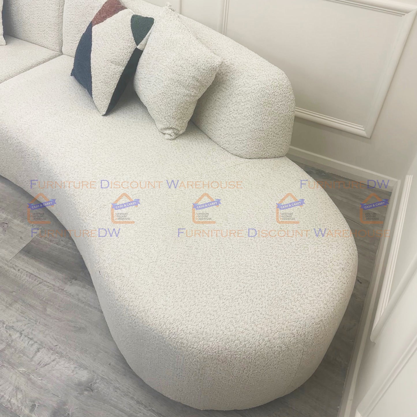 Miami Curved Cinema Boucle Sofa - 6 Colours