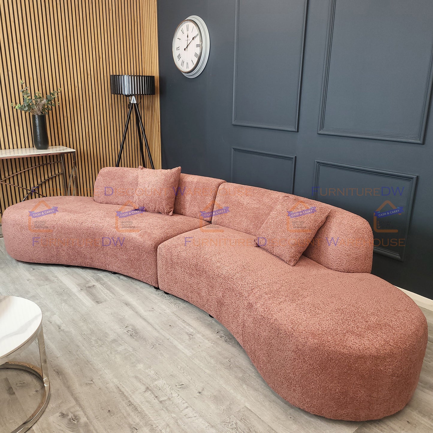 Miami Curved Cinema Boucle Sofa - 6 Colours