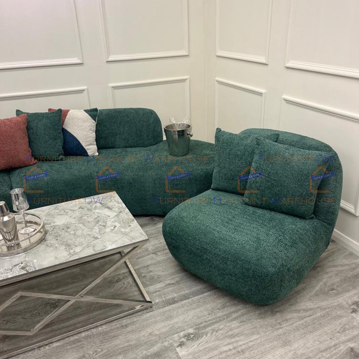 Miami Accent Swivel Chair - Blue | Red | Green