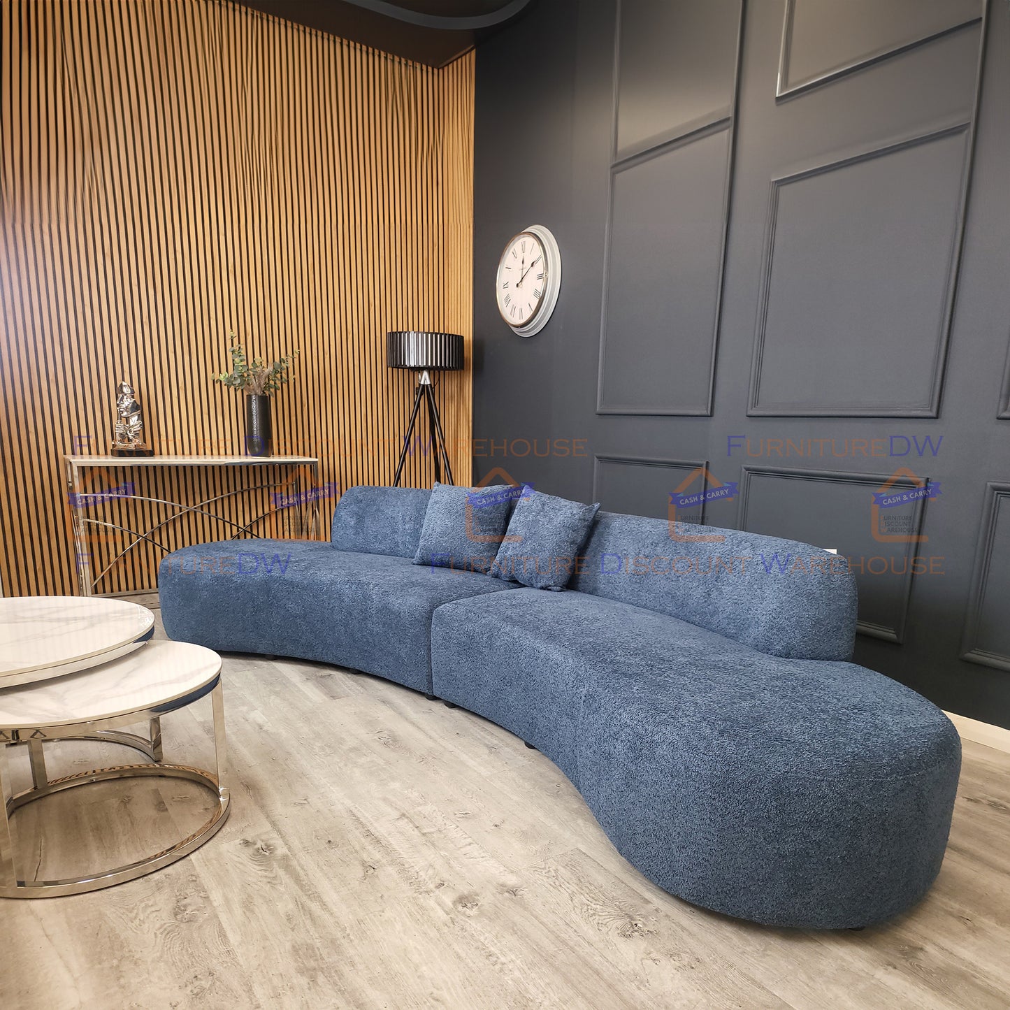 Miami Curved Cinema Boucle Sofa - 6 Colours