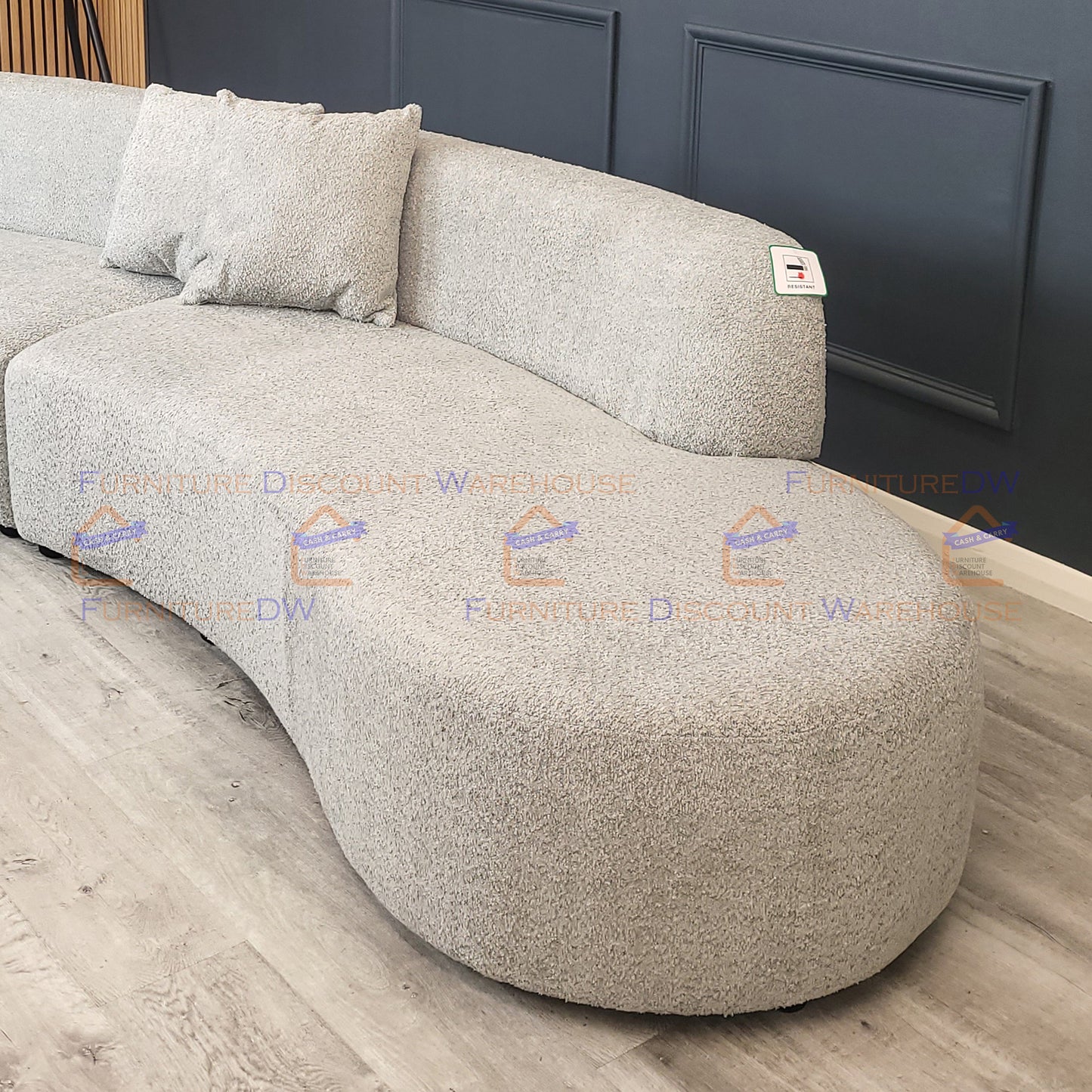 Miami Curved Cinema Boucle Sofa - 6 Colours