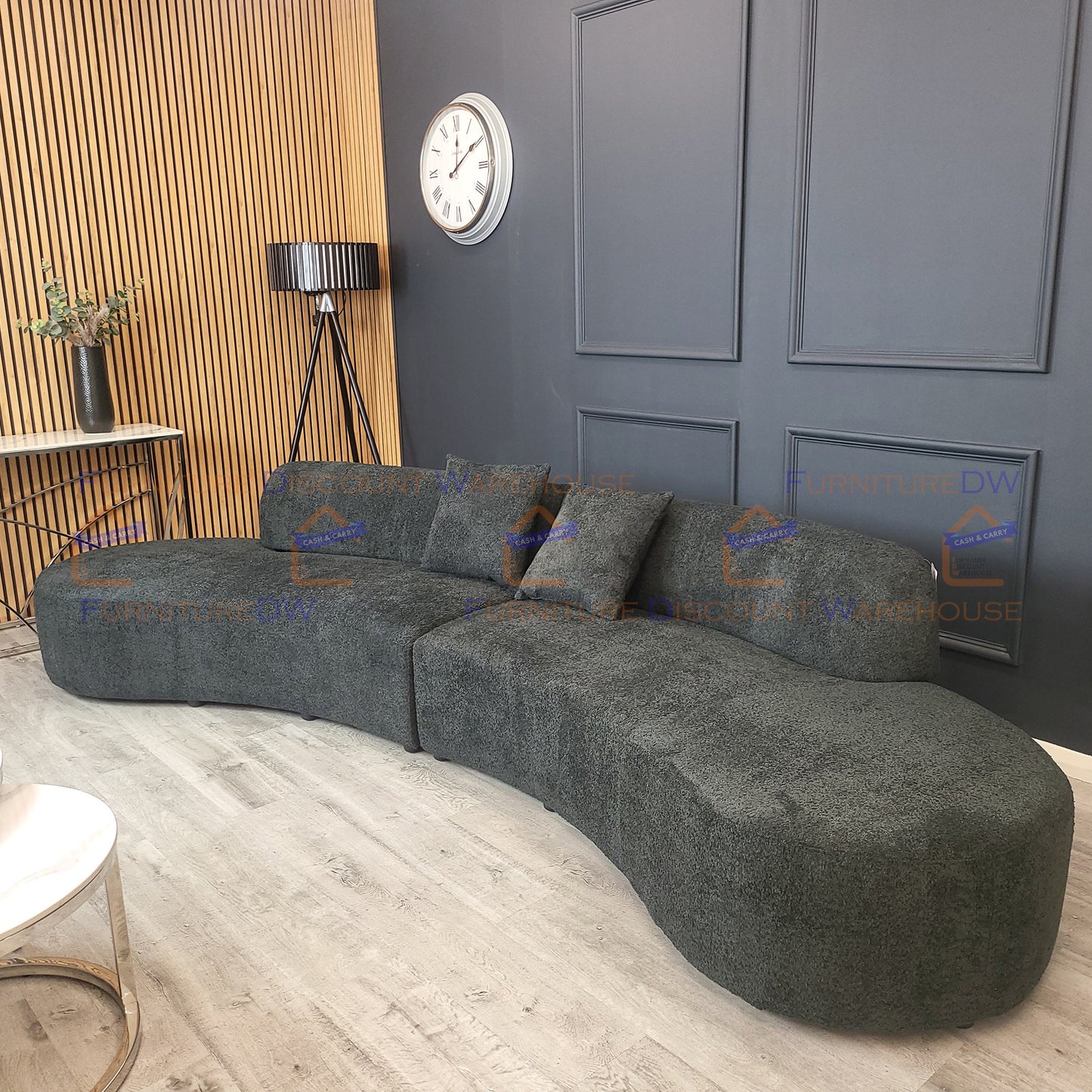 Miami Curved Cinema Boucle Sofa - 6 Colours