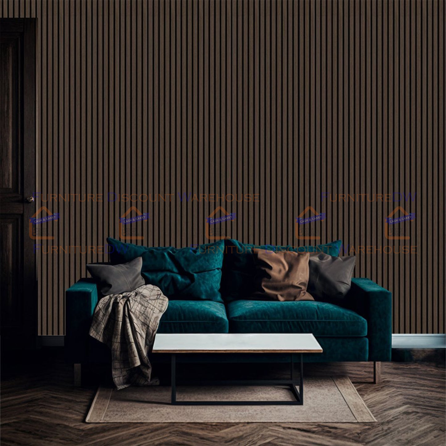 Wood Effect Veneer Wall Panels - 5 Colours | Light Oak / Dark Oak / Grey / Gold / Silver