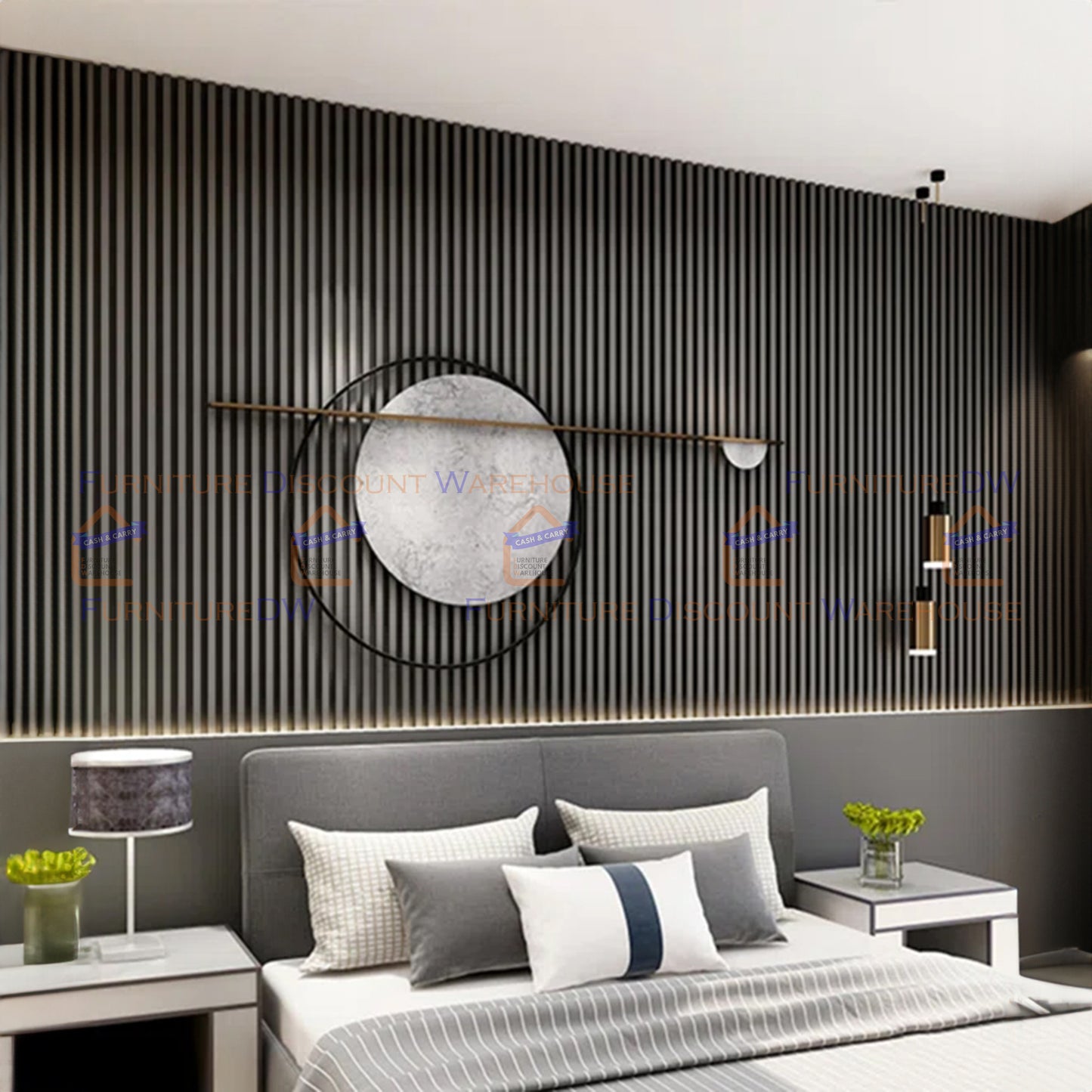 Wood Effect Veneer Wall Panels - 5 Colours | Light Oak / Dark Oak / Grey / Gold / Silver