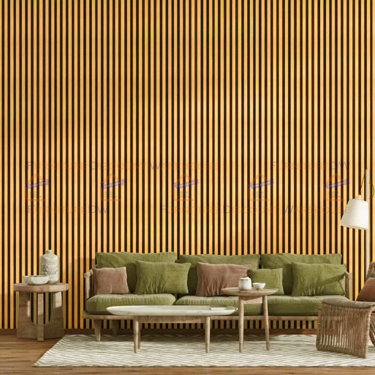 Wood Effect Veneer Wall Panels - 5 Colours | Light Oak / Dark Oak / Grey / Gold / Silver