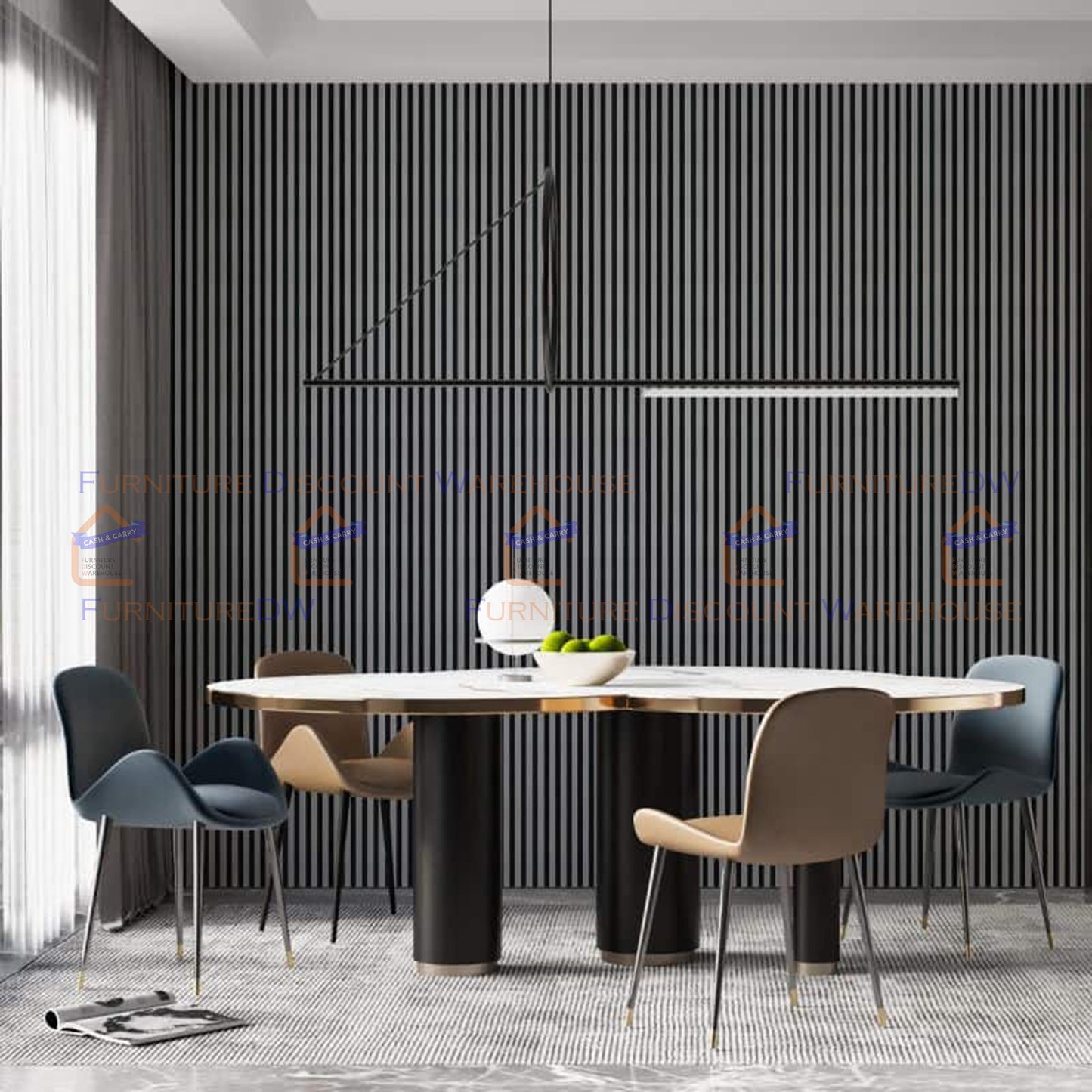 Wood Effect Veneer Wall Panels - 5 Colours | Light Oak / Dark Oak / Grey / Gold / Silver