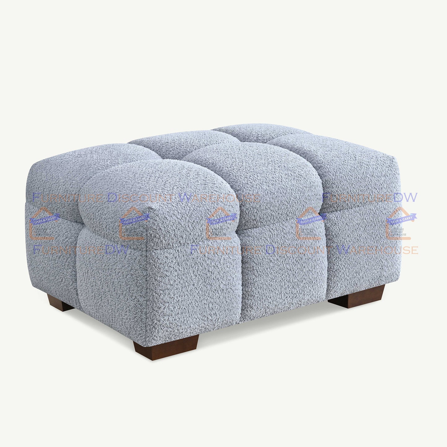 ALUXO® Tribeca 1/3/4/5 Seater Boucle L/R Corner Sofa Arm Chair Stool - Oatmeal Beige | Pearl Grey | Iron Grey