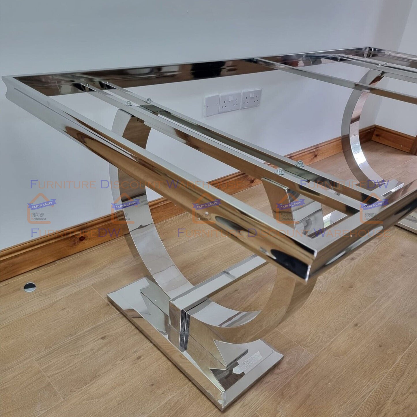 Arriana Dining Table 1.5m / 1.8m / 2m - Marble | Tempered Glass Top