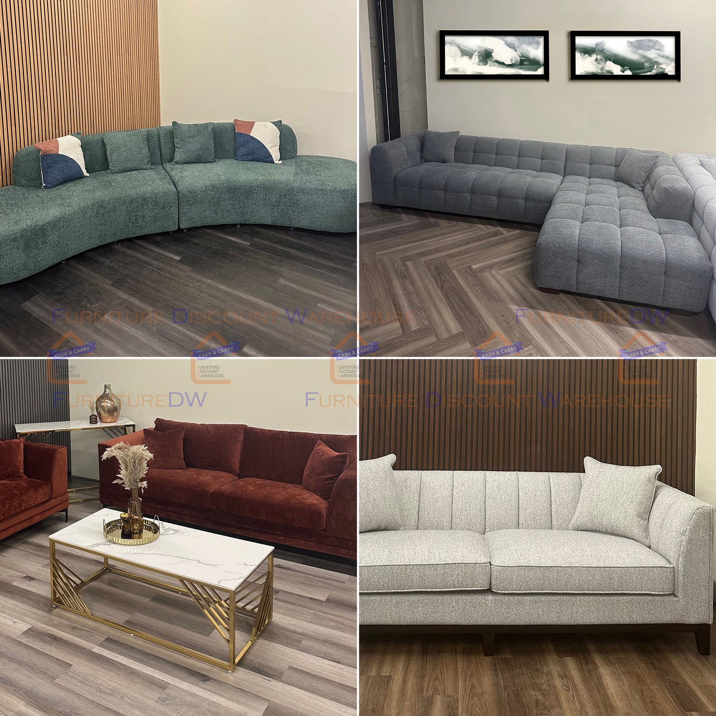 LVT Floor Planks Tiles Self Adhesive Vinyl Flooring - 4 Colours | 7pcs (1m²) / 36pcs (5m²)