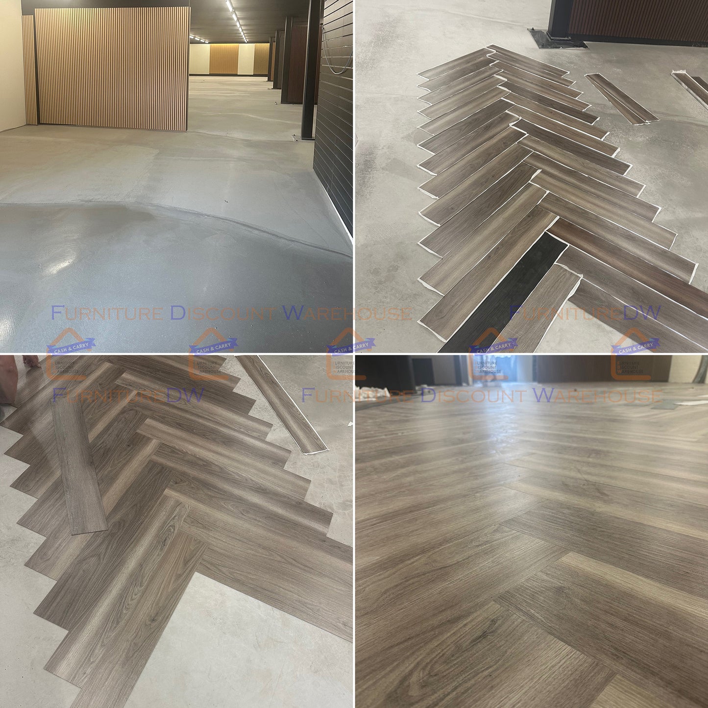 LVT Floor Planks Tiles Self Adhesive Vinyl Flooring - 4 Colours | 7pcs (1m²) / 36pcs (5m²)