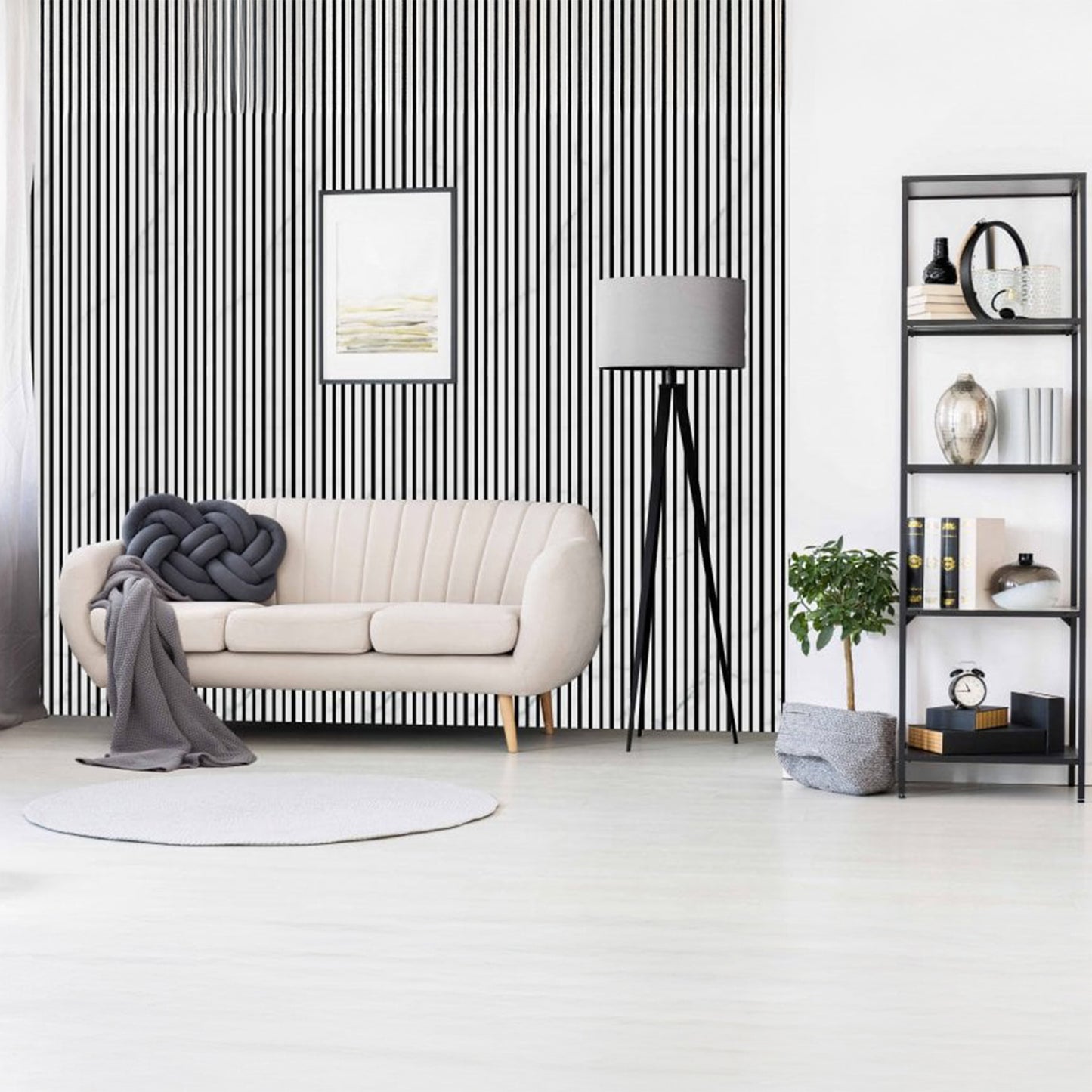 2400x600mm Wood Acoustic MDF Slatted Wall Panels - 8 Colours | Light Oak / Natural Oak / Walnut / Ash Grey / Black / White Marble / Silver / Gold