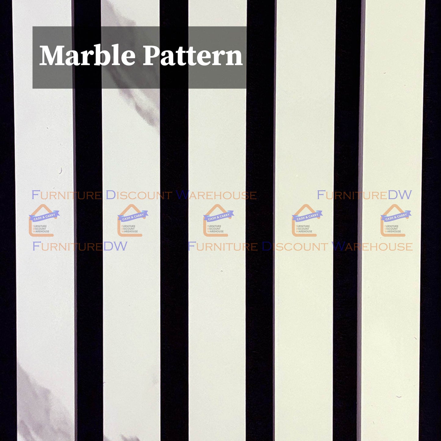 2400x600mm Wood Acoustic MDF Slatted Wall Panels - 8 Colours | Light Oak / Natural Oak / Walnut / Ash Grey / Black / White Marble / Silver / Gold