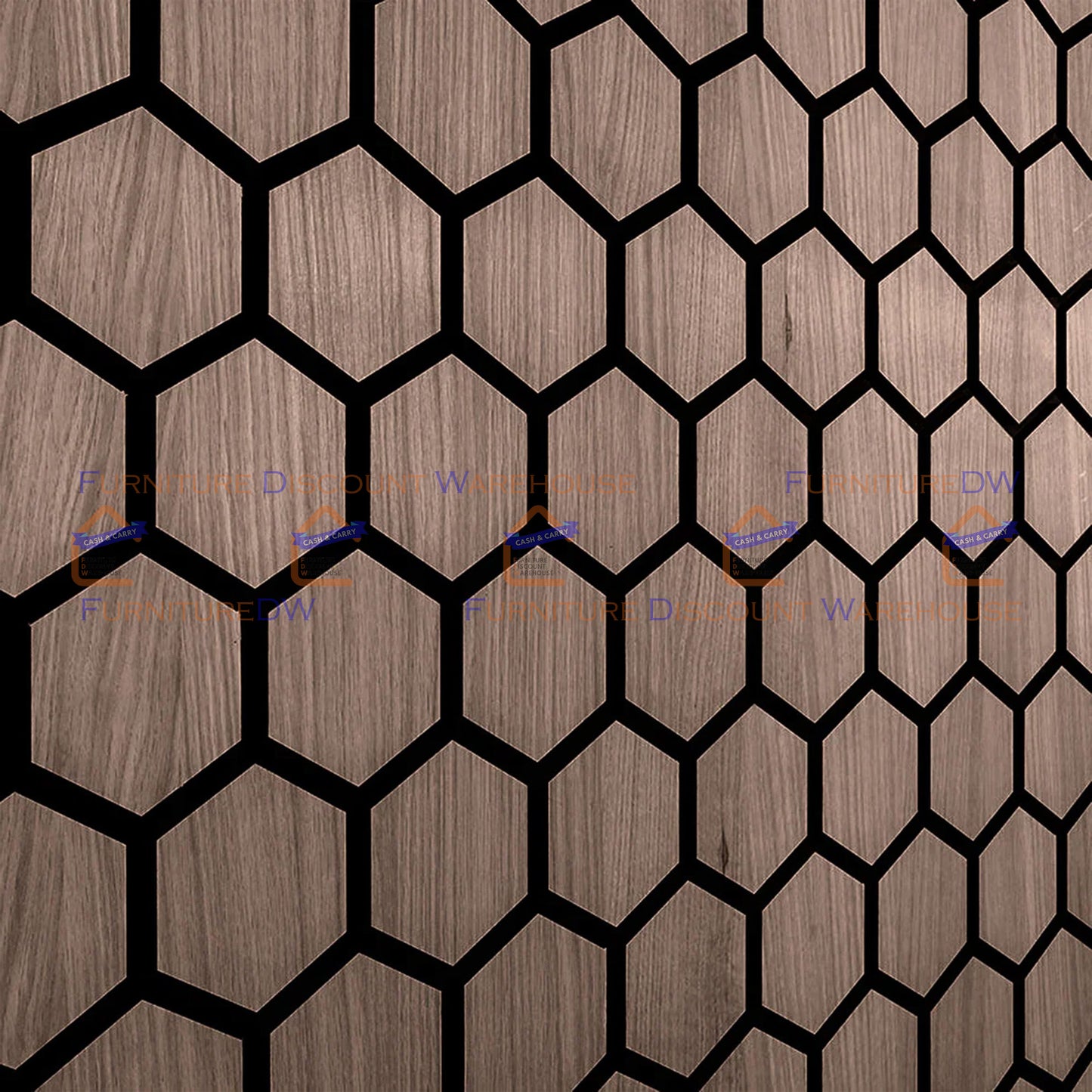Hexagon Wood Acoustic MDF Wall Panels - 4 Colours | Natural Oak / Walnut / Ash Grey / Charcoal Black