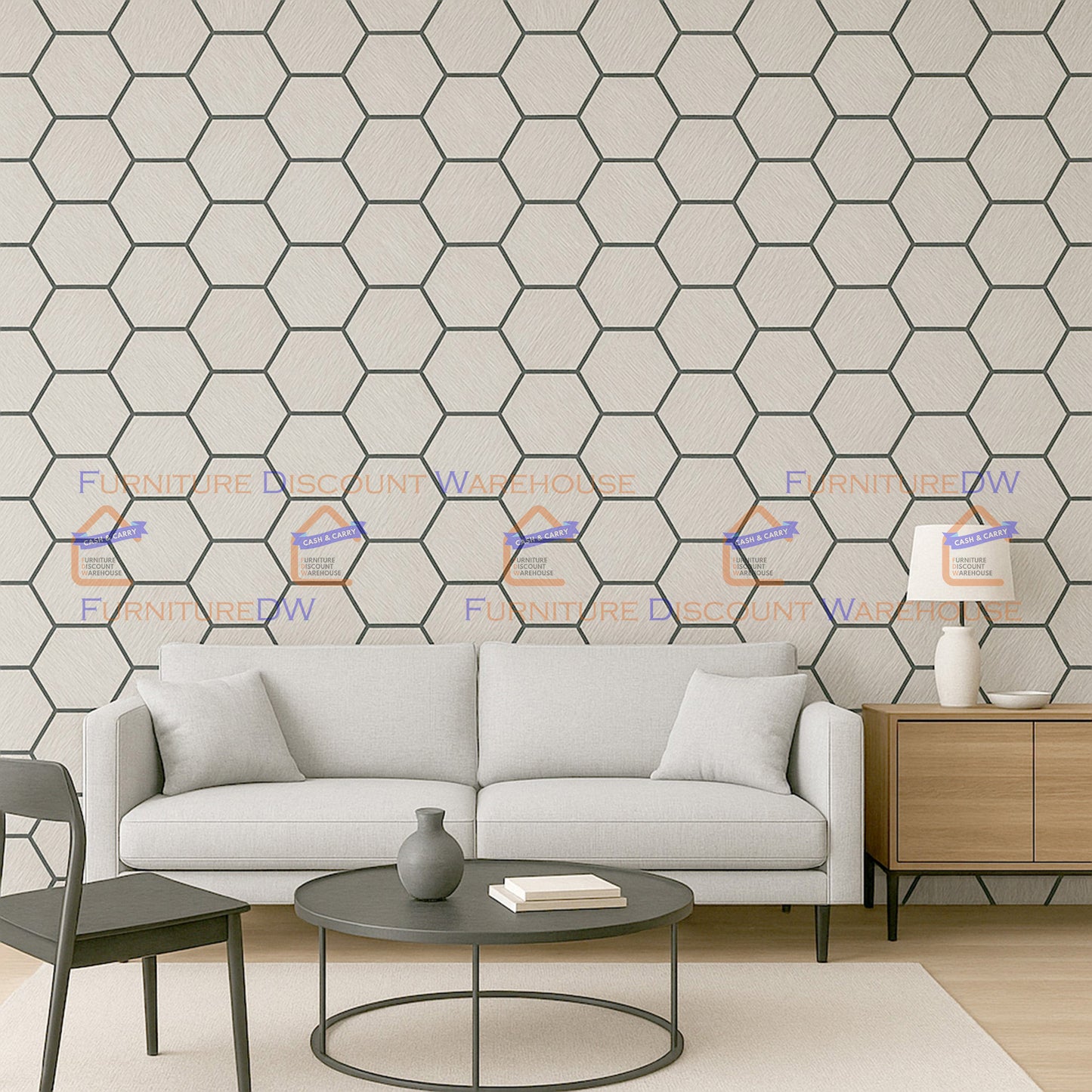 Hexagon Wood Acoustic MDF Wall Panels - 4 Colours | Natural Oak / Walnut / Ash Grey / Charcoal Black