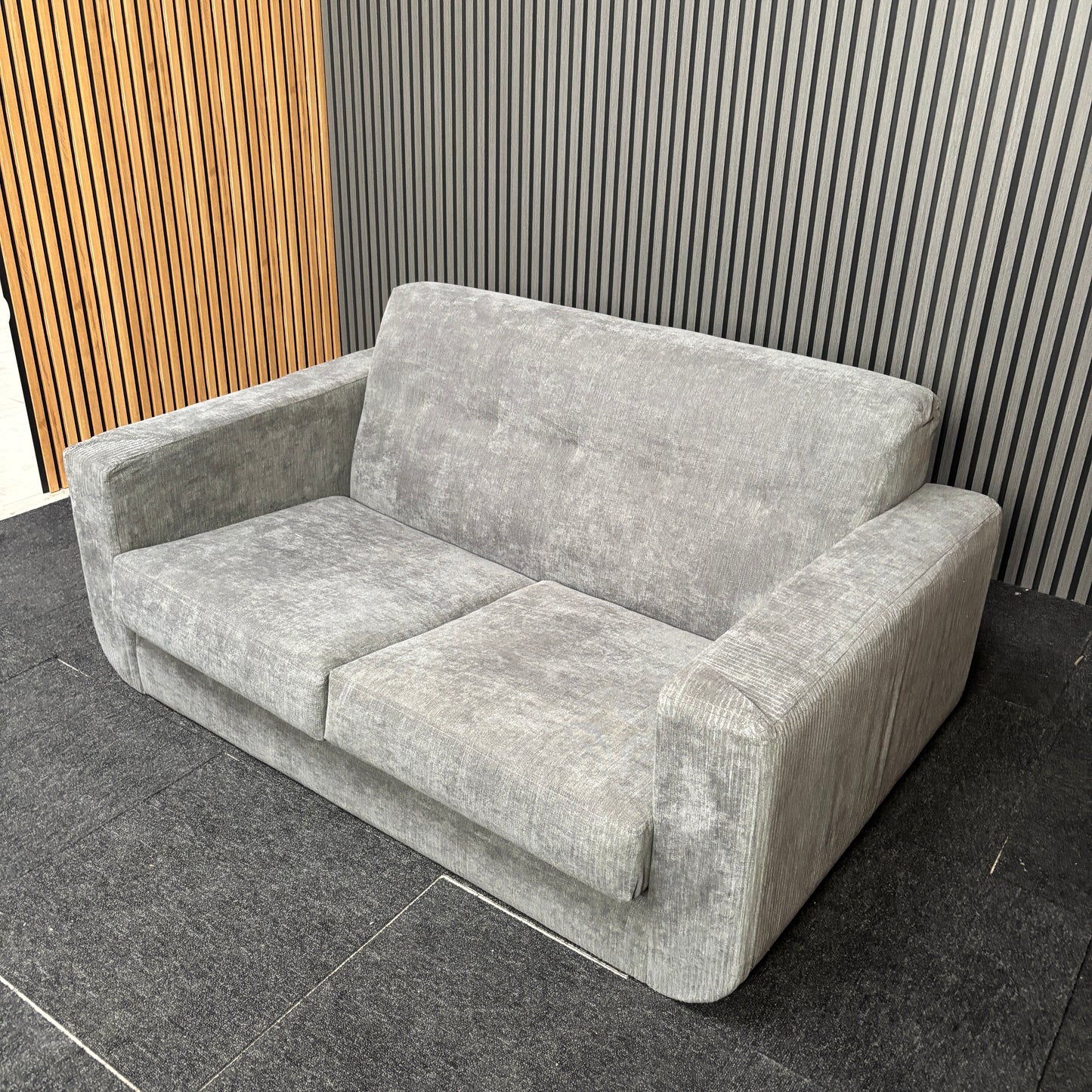 CLEARANCE - Monza 2 Seater Loveseat Sofa - Grey