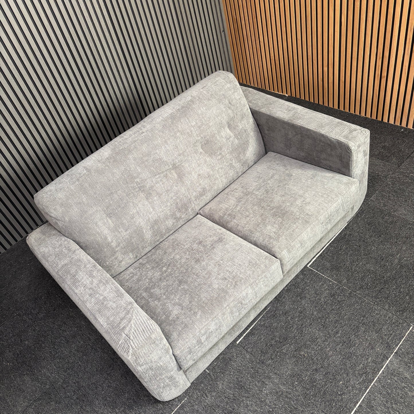 CLEARANCE - Monza 2 Seater Loveseat Sofa - Grey