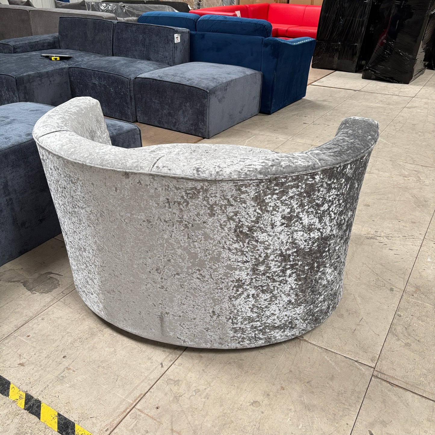 CLEARANCE - Megan Swivel Sofa Chair - Crushed Velvet