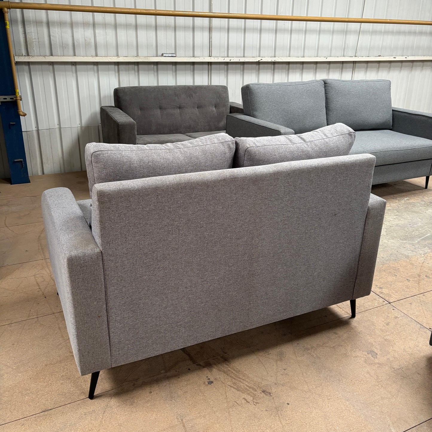 CLEARANCE - Dublin 2 Seater Fabric Sofa - Grey