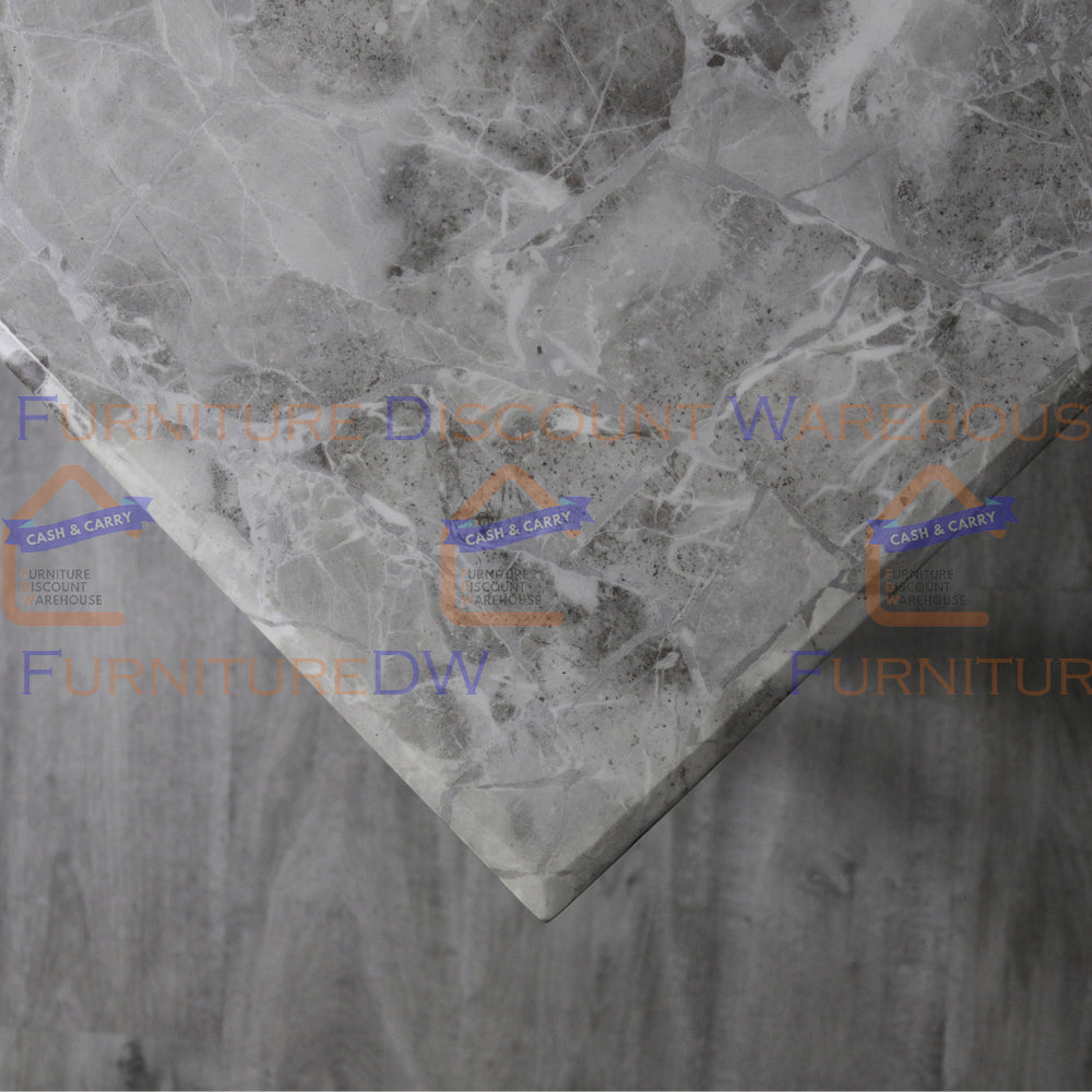 Louis Chrome Coffee Table 1.3m - Marble | Sintered Stone | Tempered Glass Top