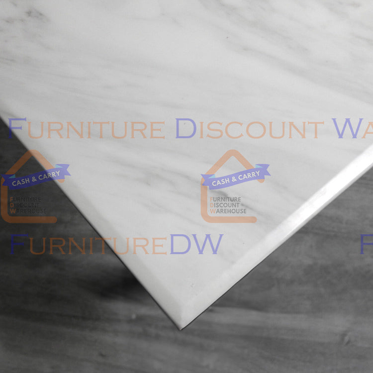 Louis Chrome Coffee Table 1.3m - Marble | Sintered Stone | Tempered Glass Top