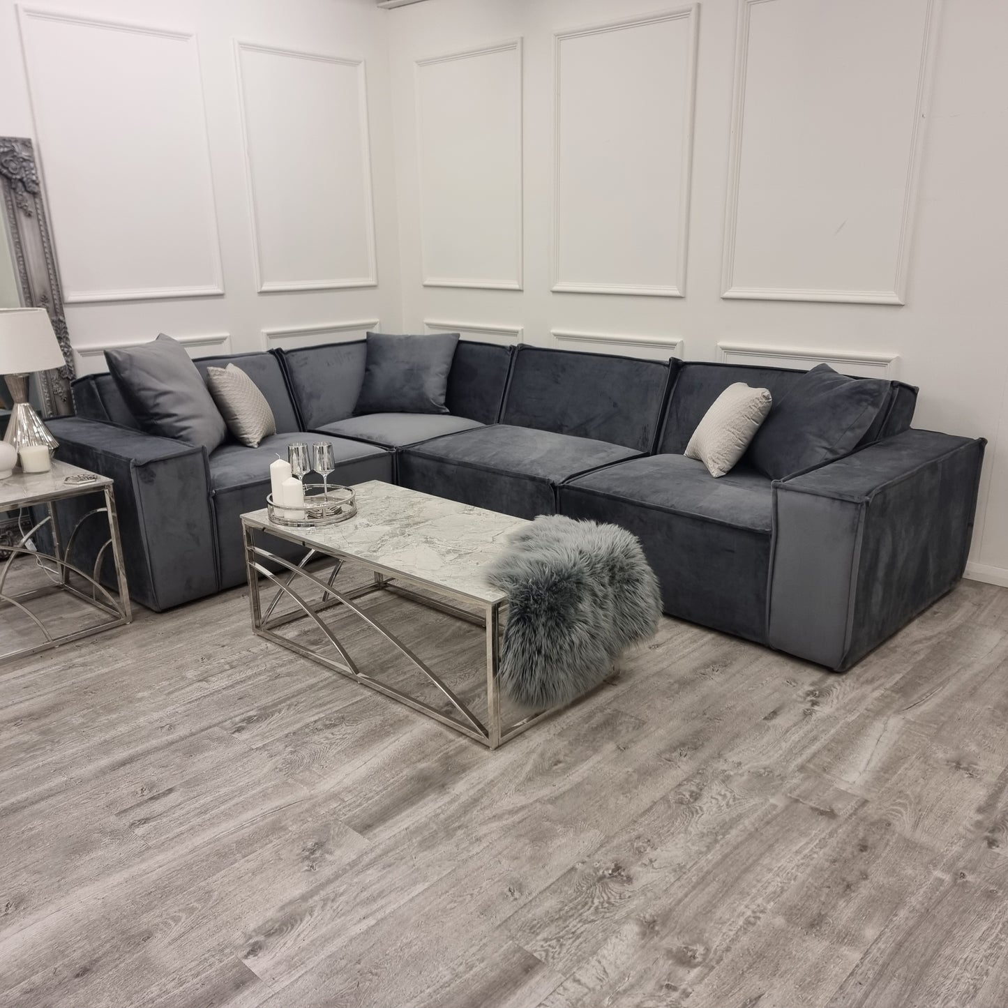 Midland 4 Pieces Corner Sofa - Blue