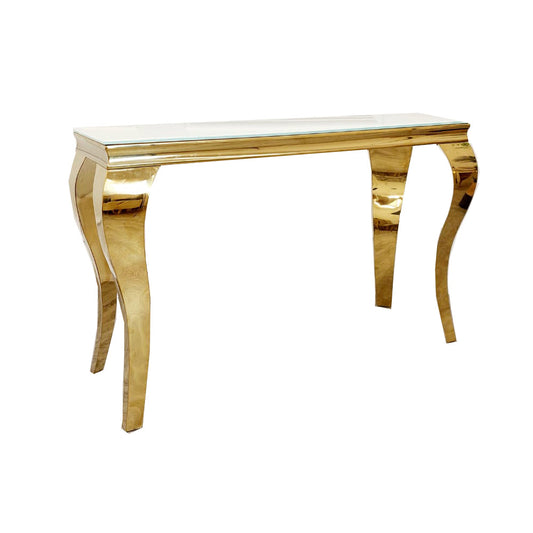 Louis Gold Console Table 1.2m / 1.4m - Marble | Sintered Stone Top