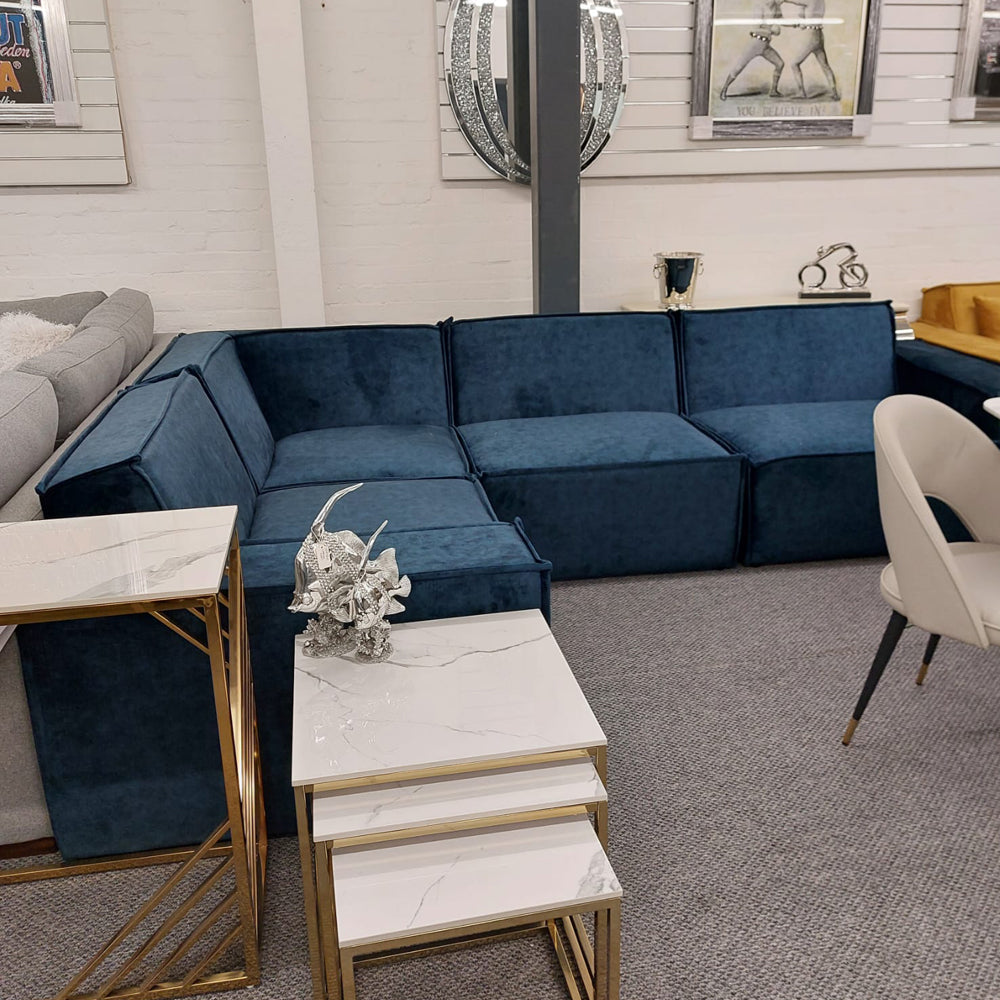 Midland 4 Pieces Corner Sofa - Blue