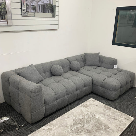 The Bubble Boucle Corner Sofa - Grey