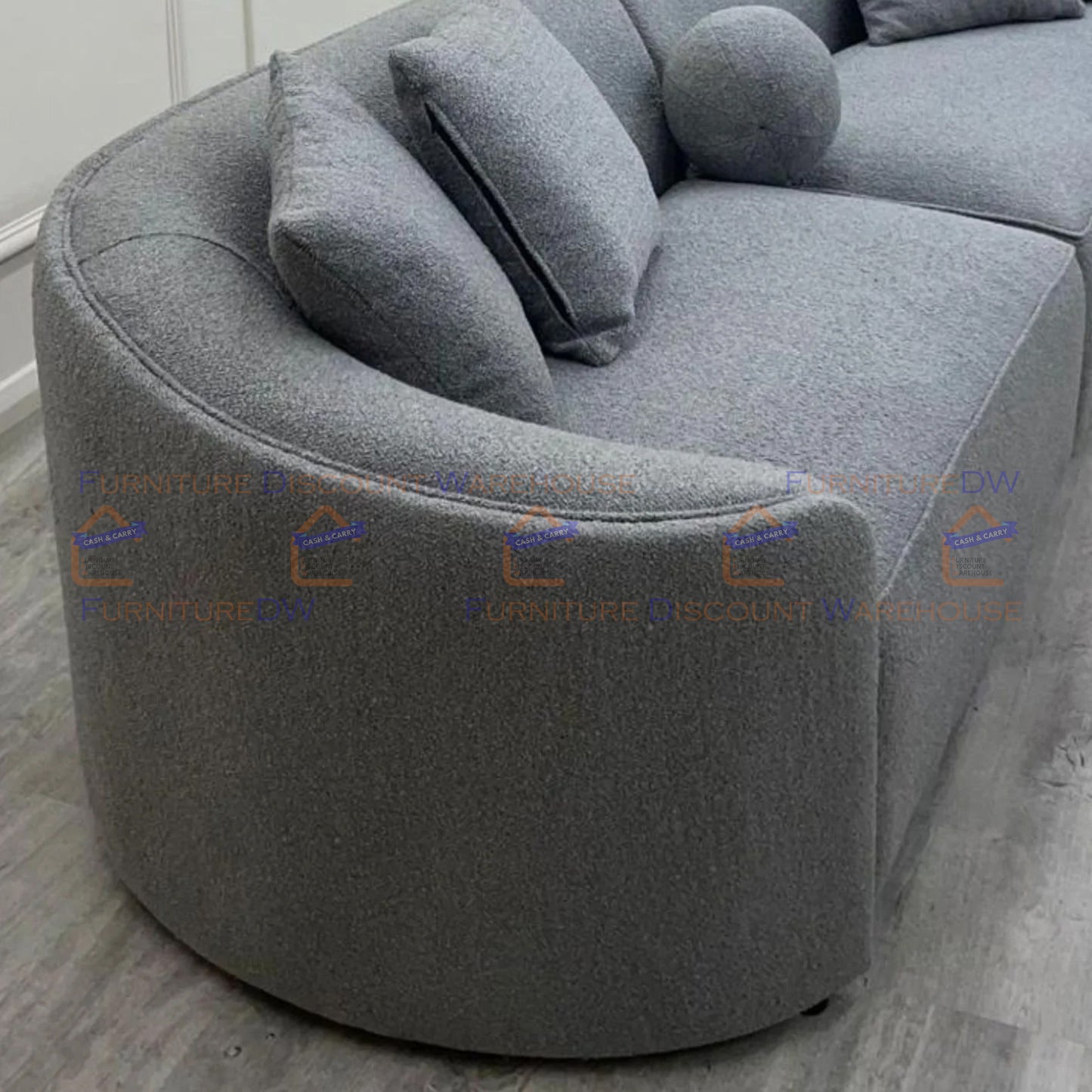 The Pebble Boucle Sofa - Grey