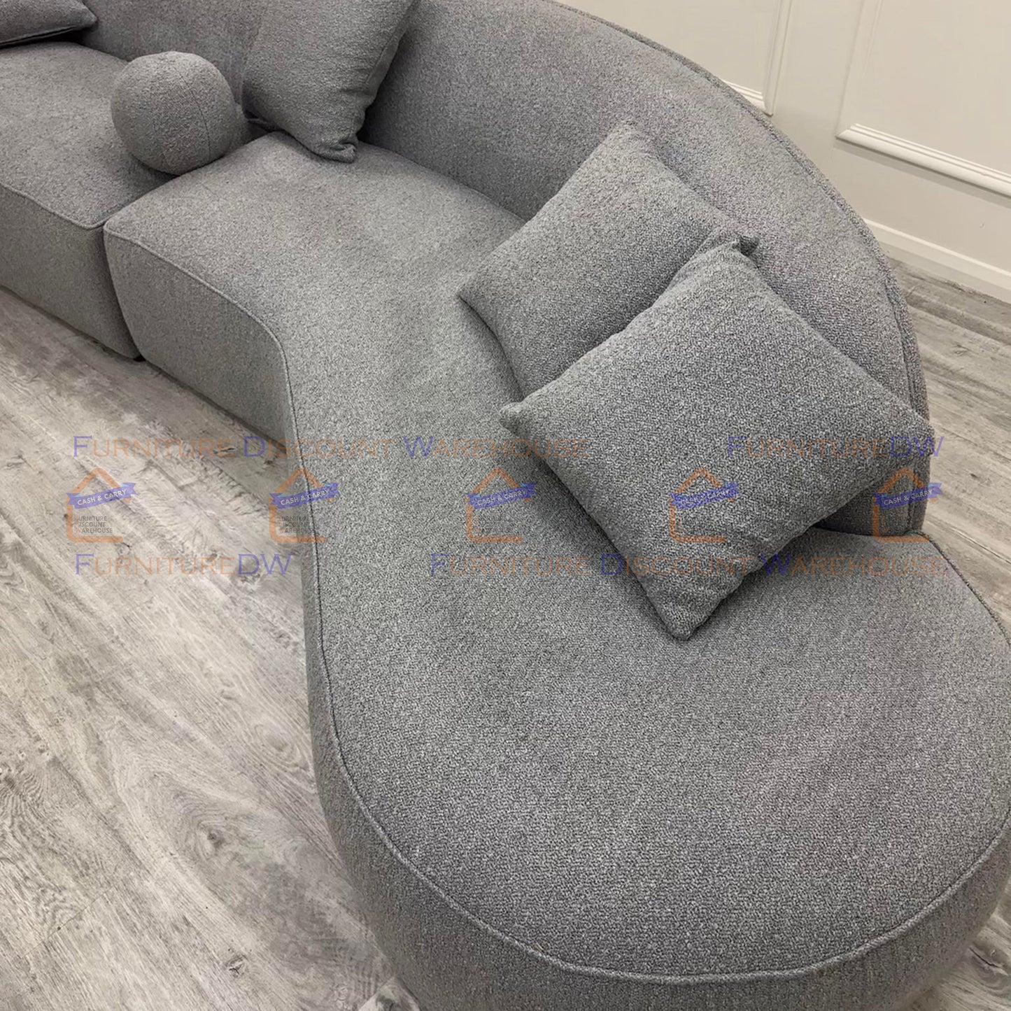 The Pebble Boucle Sofa - Grey