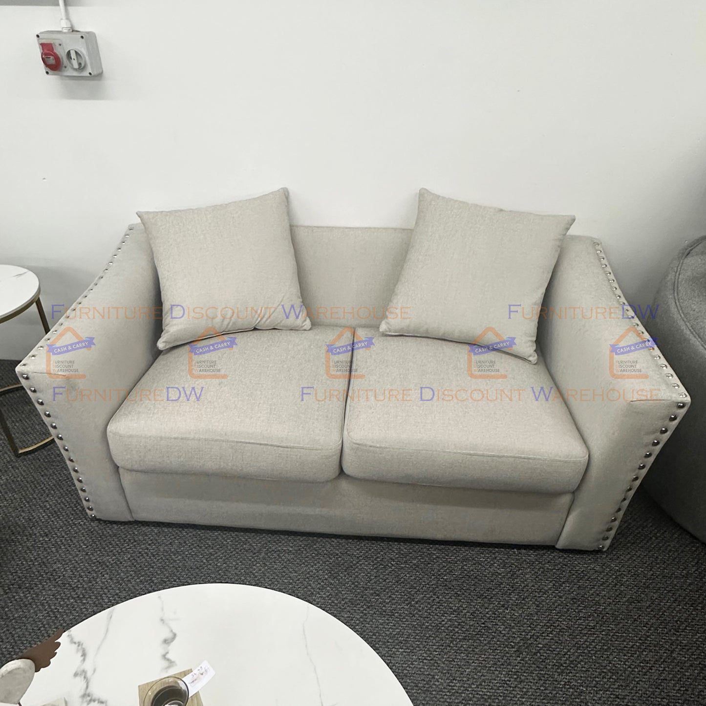 Blakely 3 & 2 Seater Fabric Sofa Set - Creamy Beige