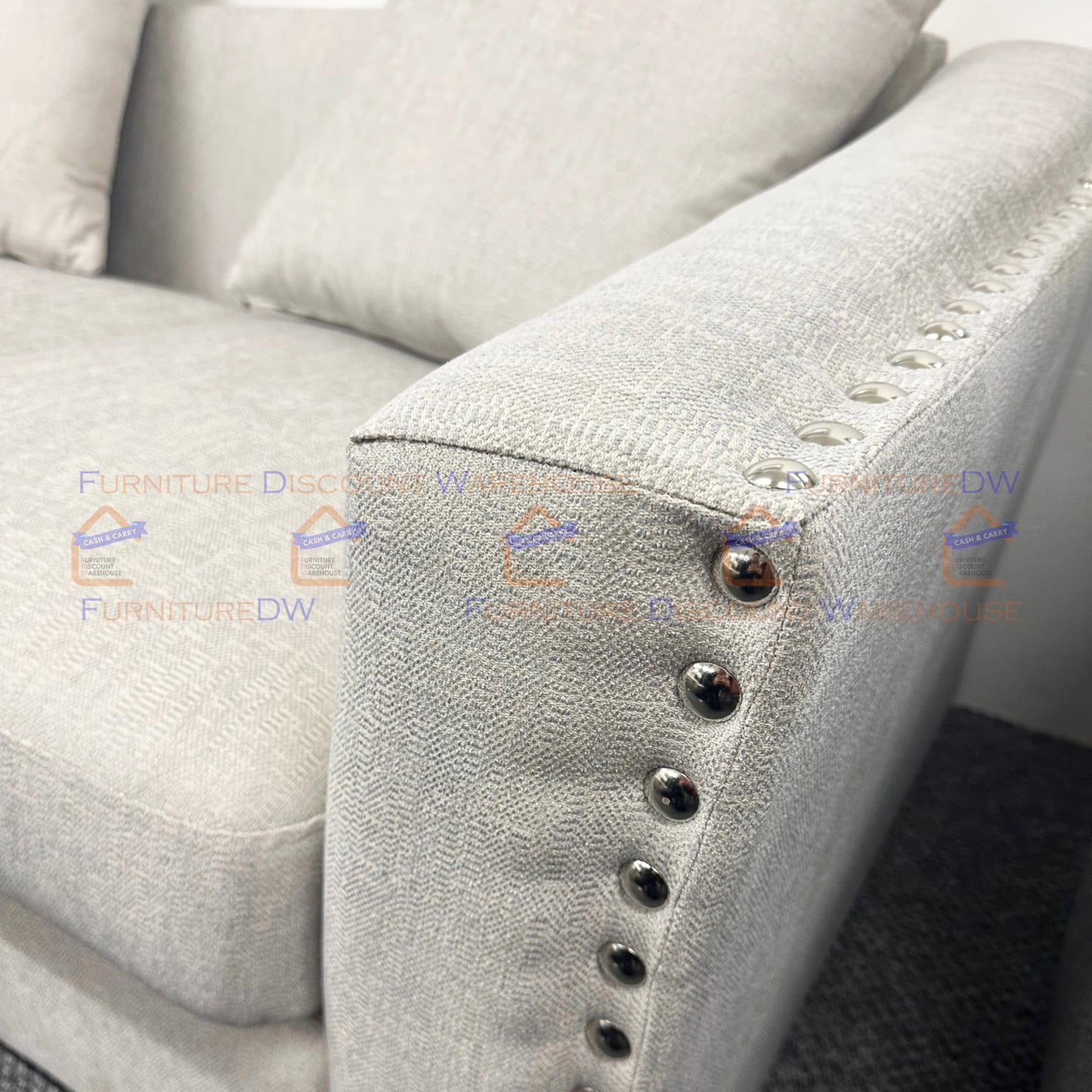 Blakely 3 & 2 Seater Fabric Sofa Set - Creamy Beige