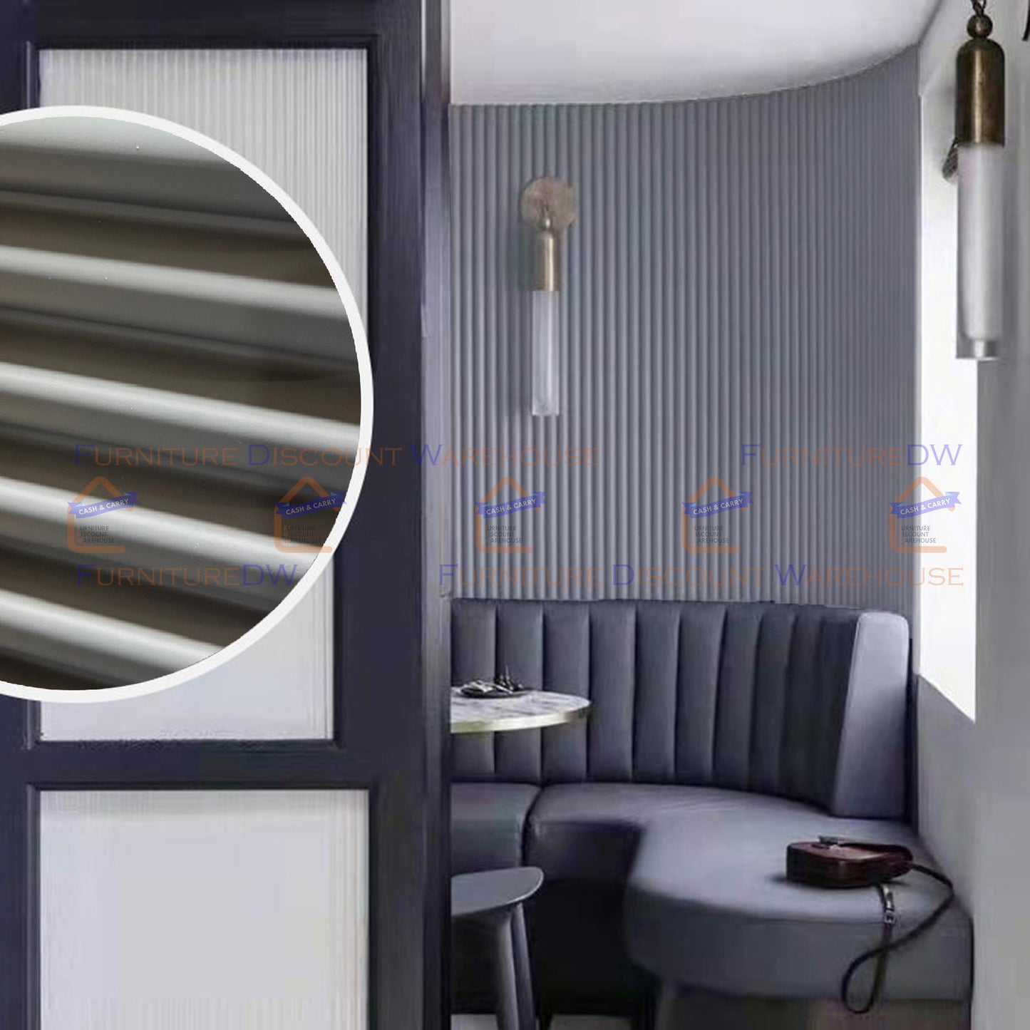 Decorative Fluted Wall Panels - 4 Colours | Black | White | Grey | Silver