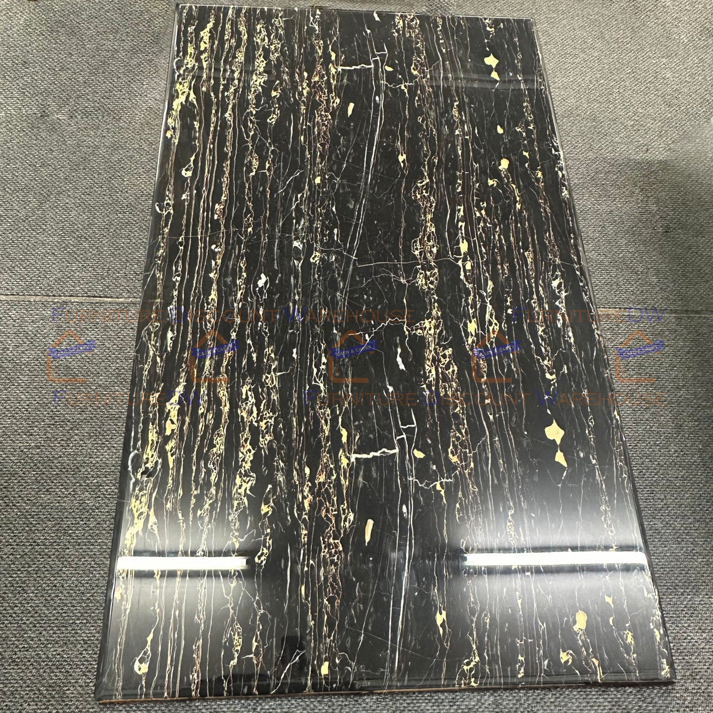 Arriana Dining Table 1.5m / 1.8m / 2m - Marble | Tempered Glass Top