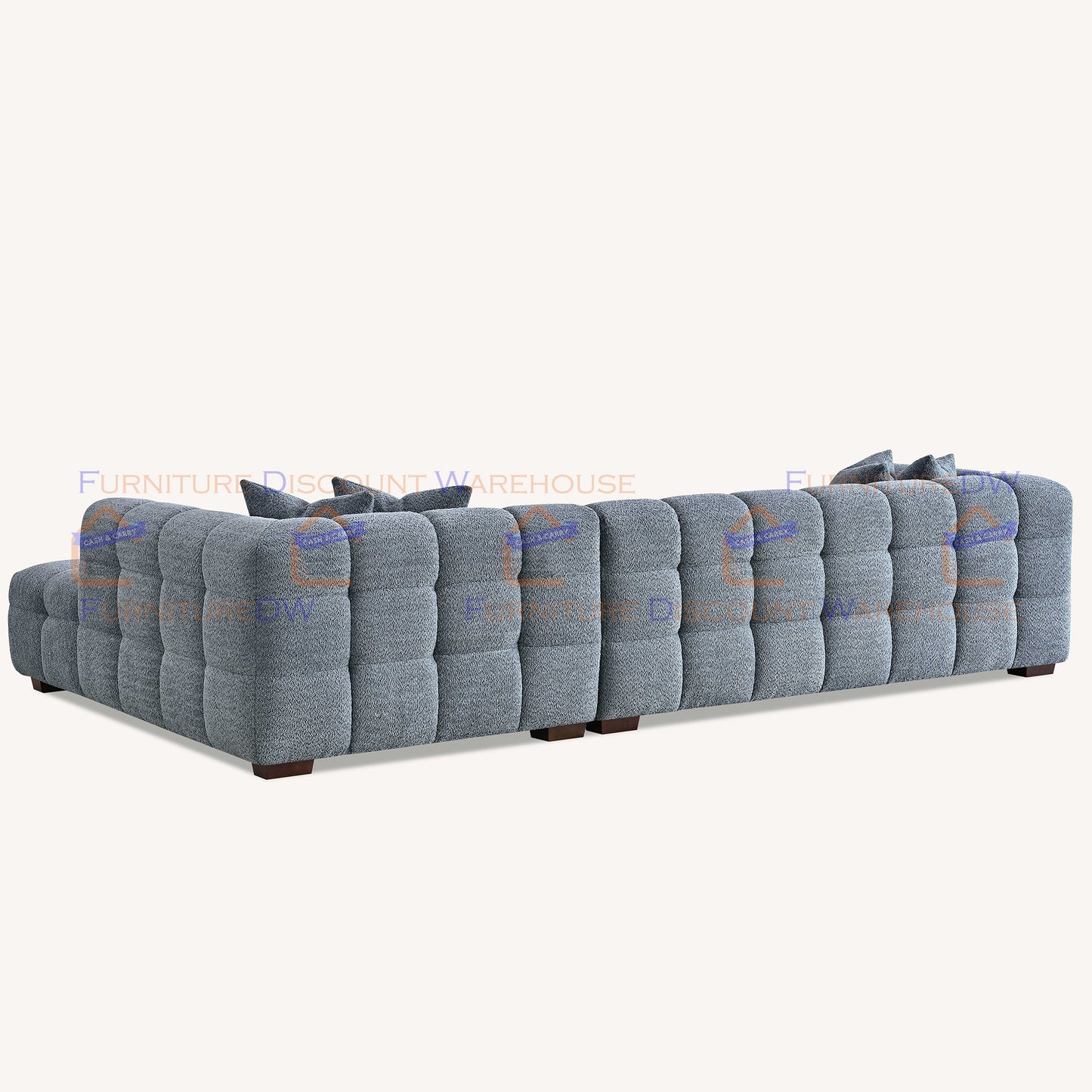 ALUXO® Tribeca Modern Right Hand Corner Sofa L Shape Iron Grey Boucle Cube 2025