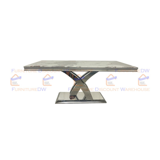 Milan Dining Table 1.8m Marble - White | Black | Light Grey | Cream | Black & Gold