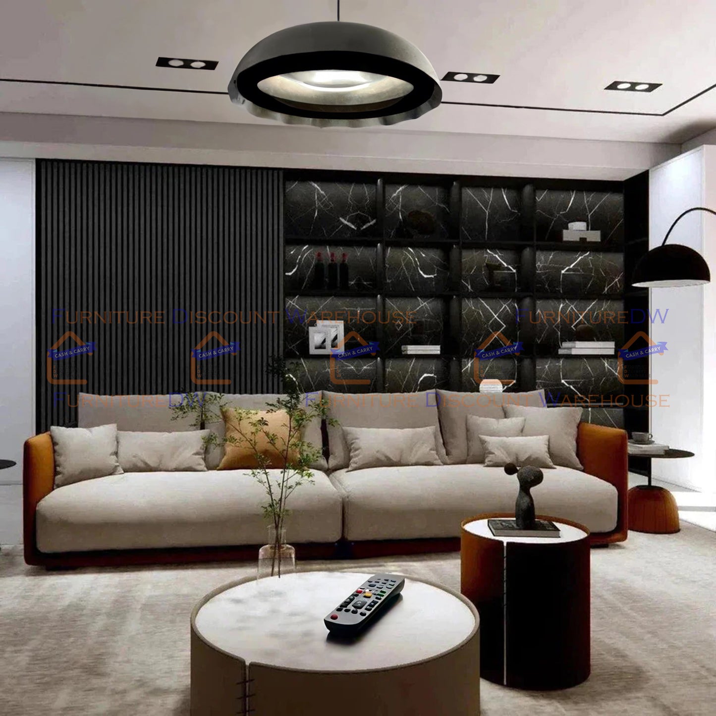 2400x600mm Wood Acoustic MDF Slatted Wall Panels - 8 Colours | Light Oak / Natural Oak / Walnut / Ash Grey / Black / White Marble / Silver / Gold