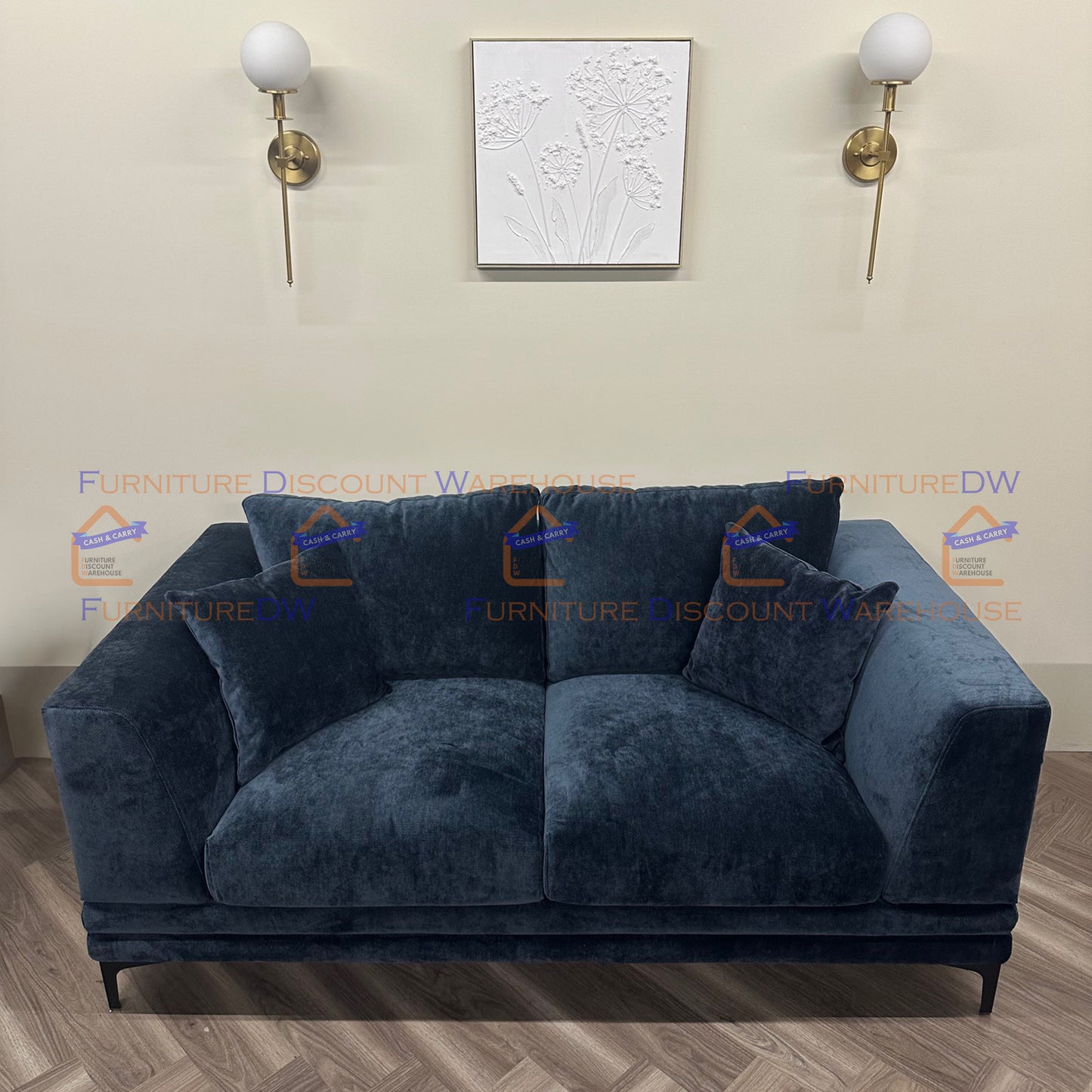 ALUXO® Lenox Boucle 3+2 Seater Velvet Sofa - Rust Red | Steel Grey | Aegean Blue