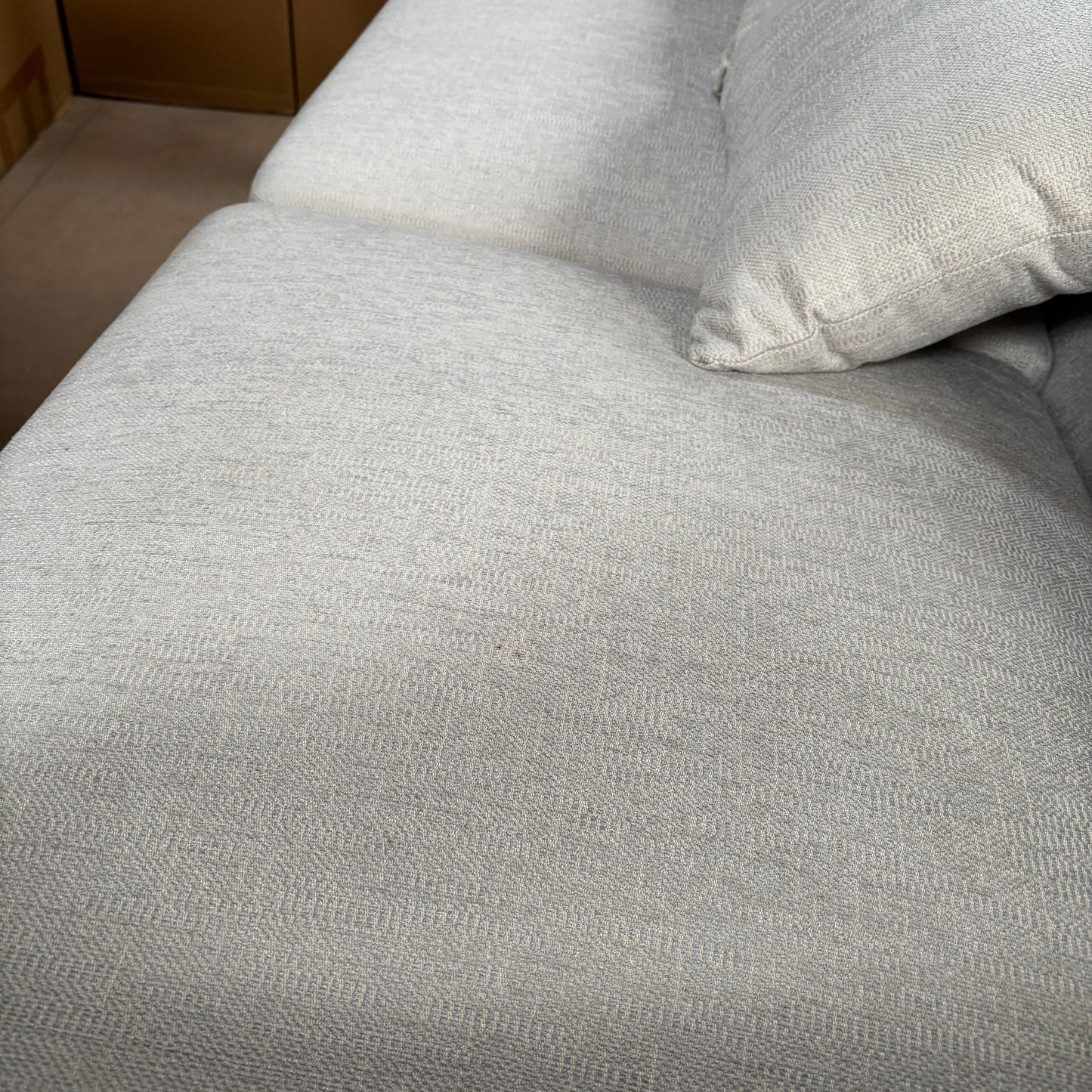 CLEARANCE - Blakely 3 Seater Fabric Sofa - Creamy Beige