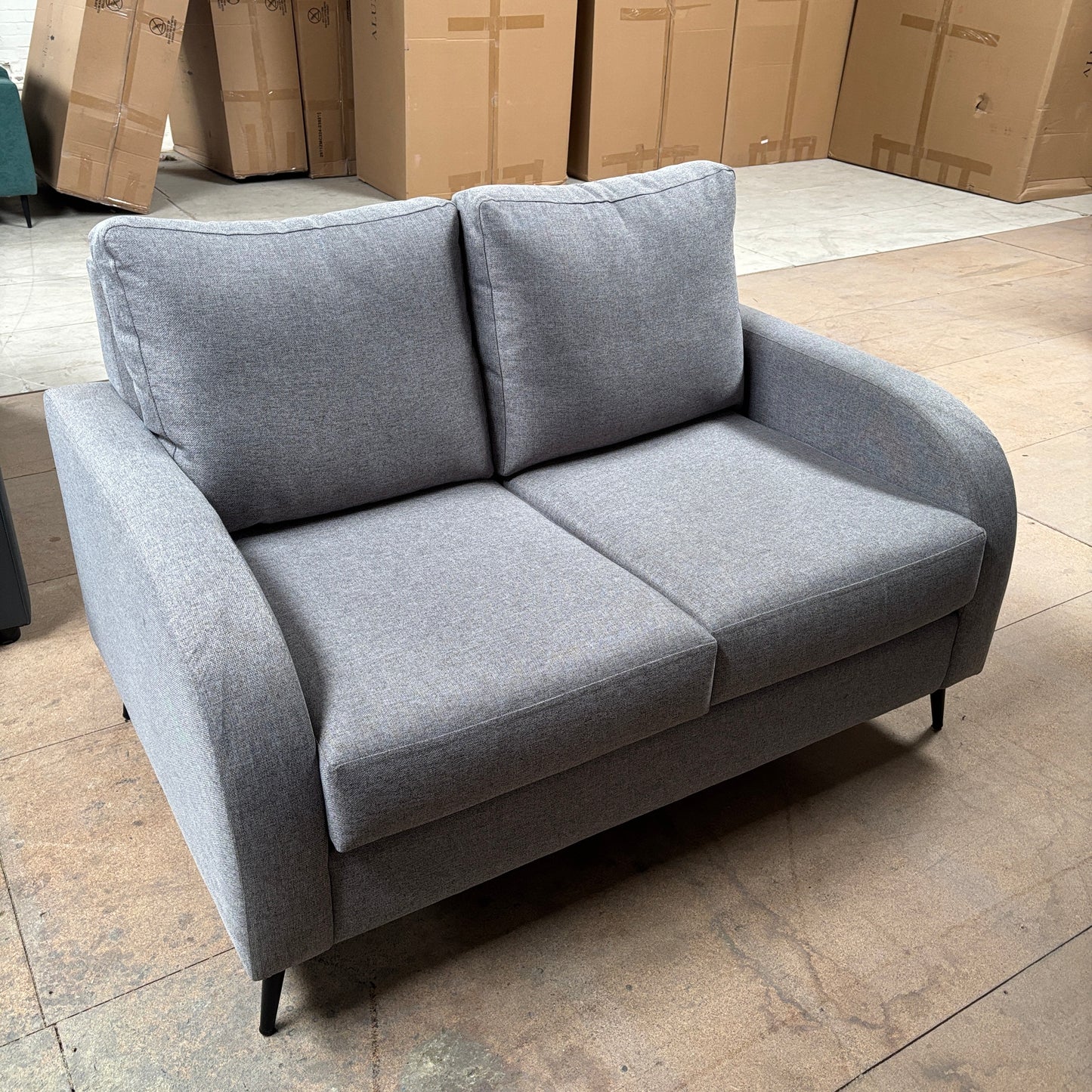 CLEARANCE - Dublin 2 Seater Fabric Sofa - Grey