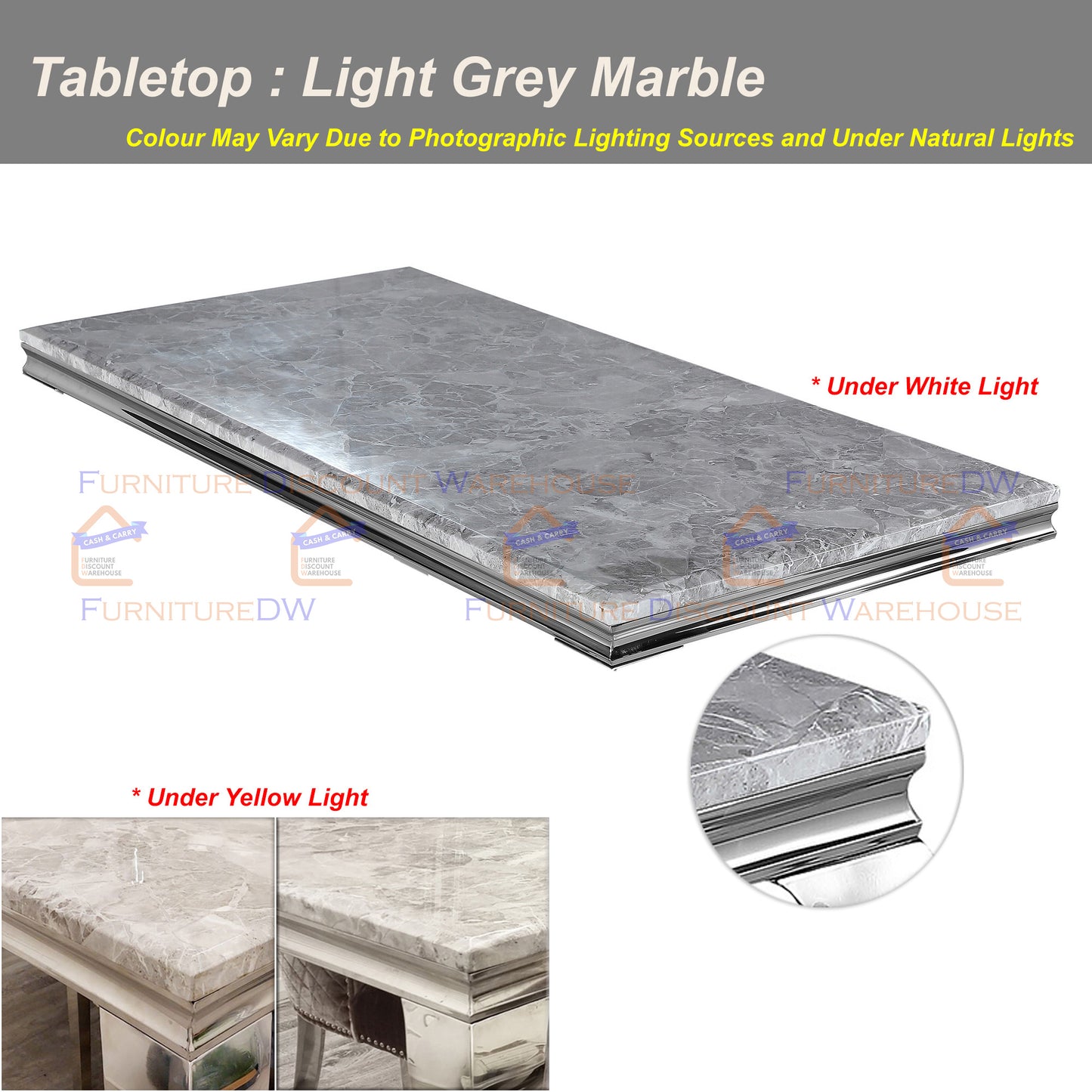 Louis Chrome Console Table 1.2m / 1.4m - Marble | Sintered Stone | Tempered Glass Top