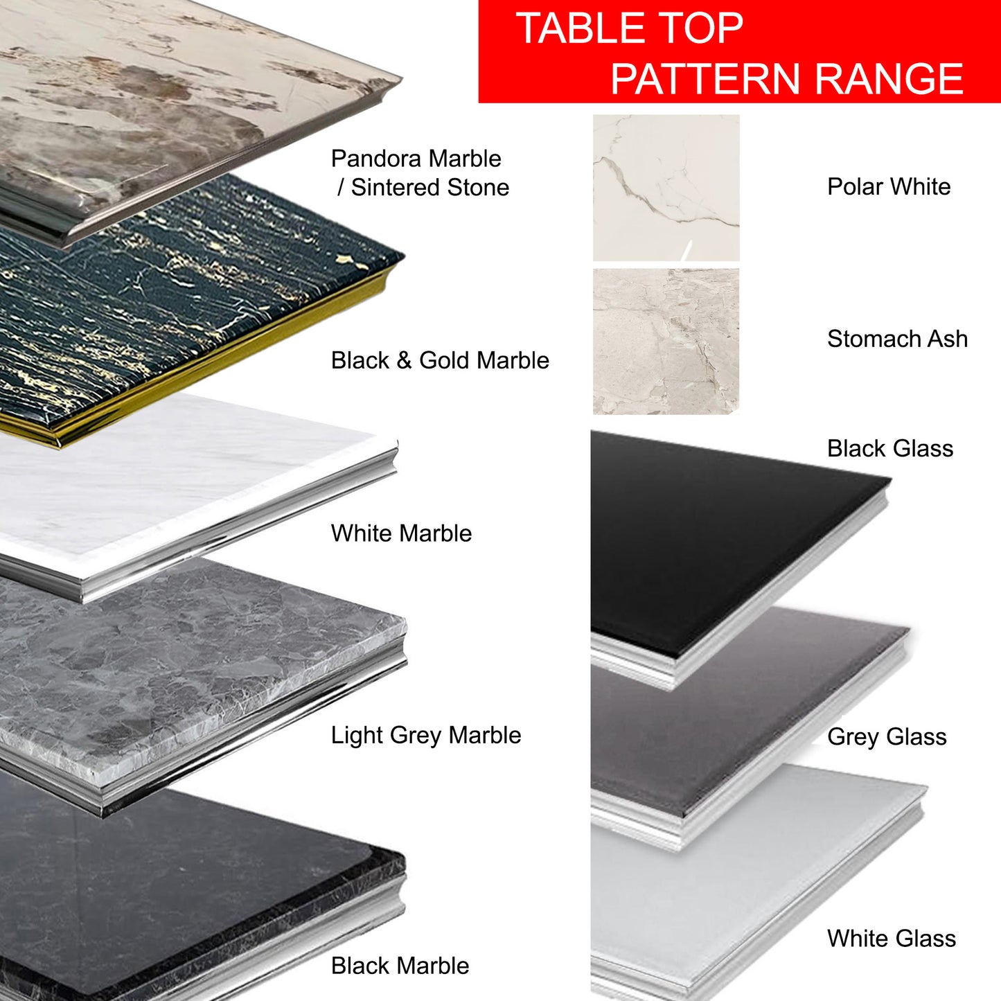 Louis Chrome Console Table 1.2m / 1.4m - Marble | Sintered Stone | Tempered Glass Top