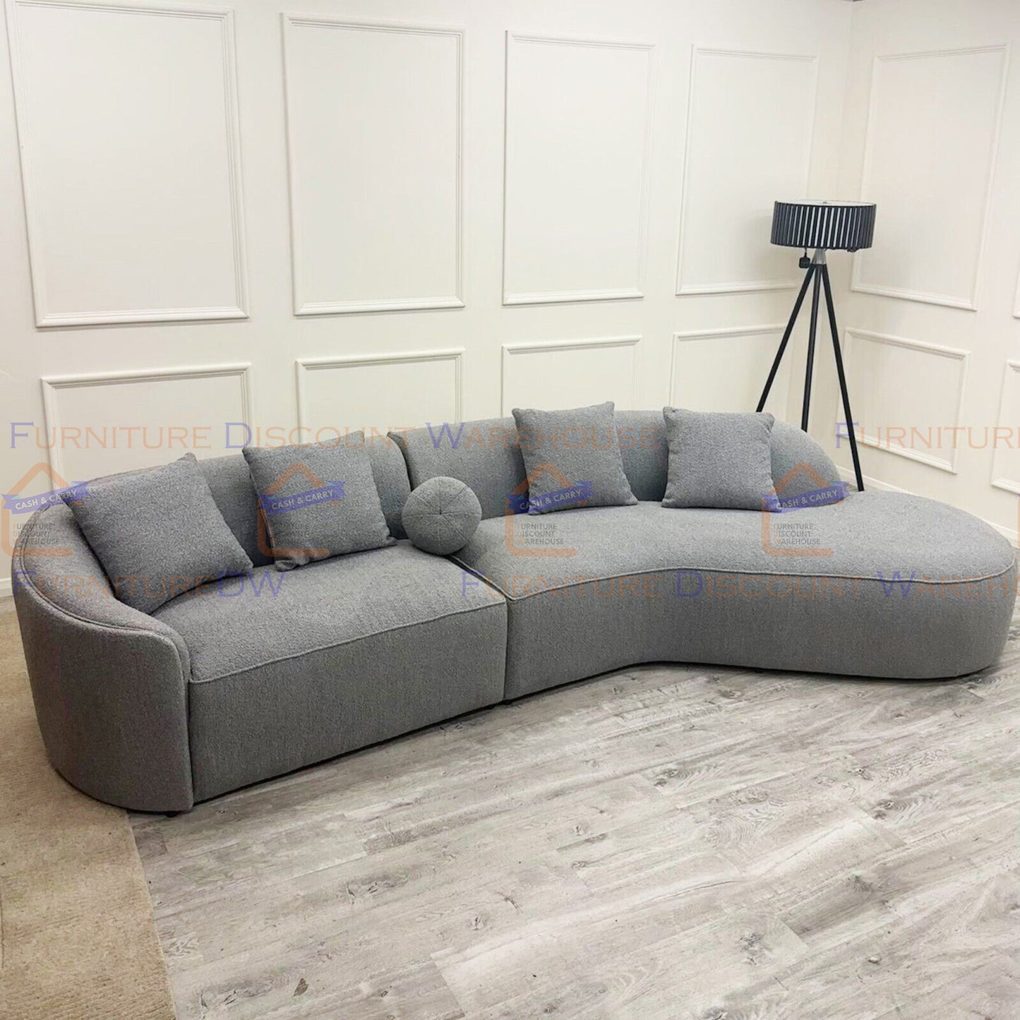 The Pebble Boucle Sofa - Grey
