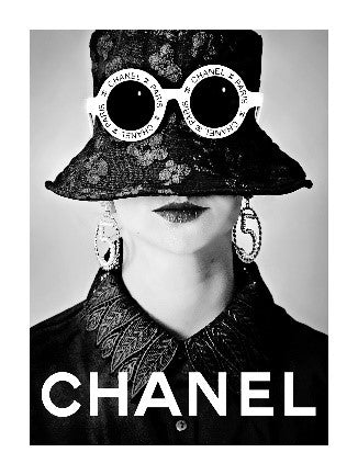 Chanel Hat Print in Mirror Frame 80 x 60cm
