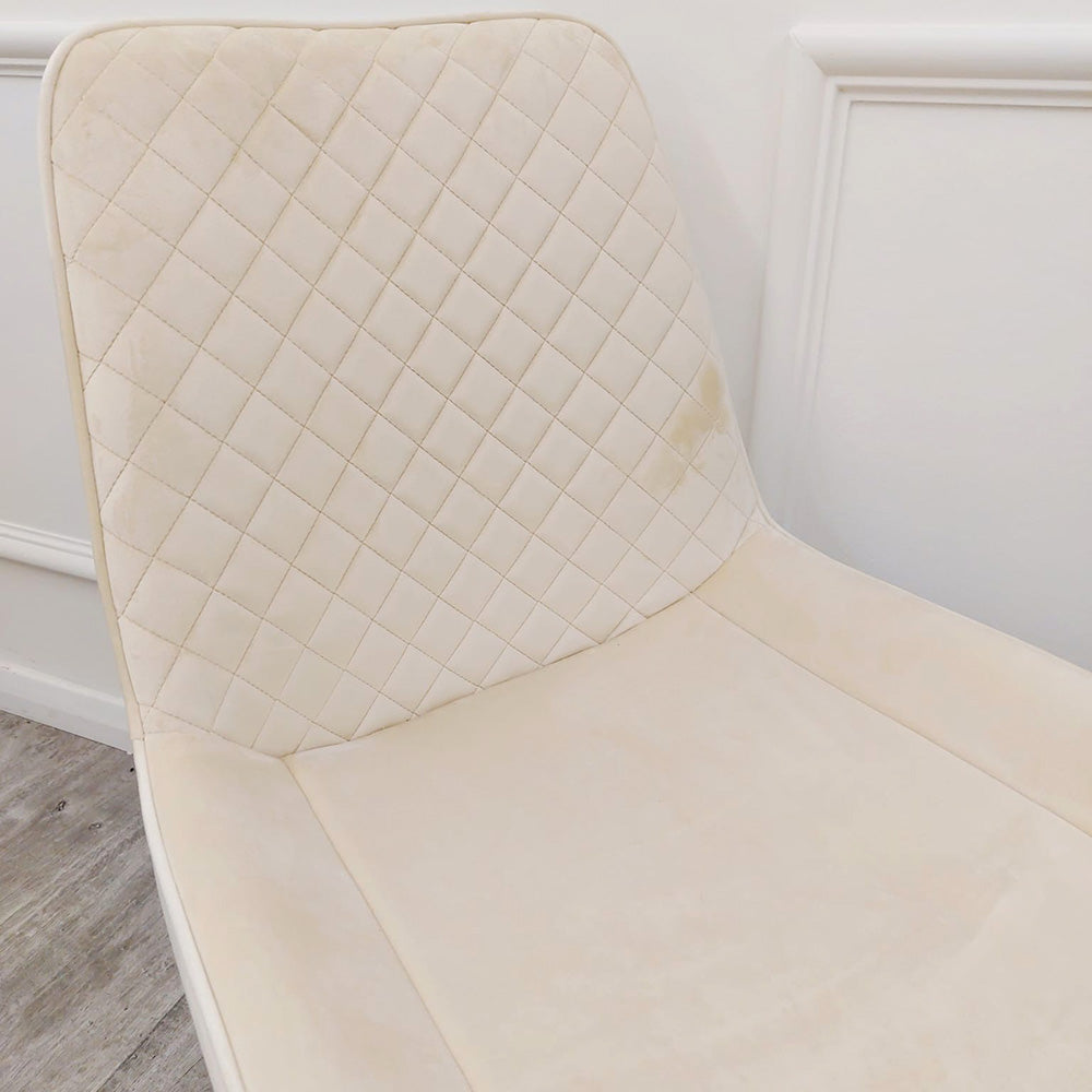 Luna Velvet Dining Chair | Gold Tipped Black Legs - Black | Blue | Cream | Green | Iron | Teal